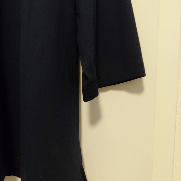 Quacker Factory Rhinestone Embellished Top 3/4 Sleeves Navy Blue 2X NWT - Picture 4 of 6